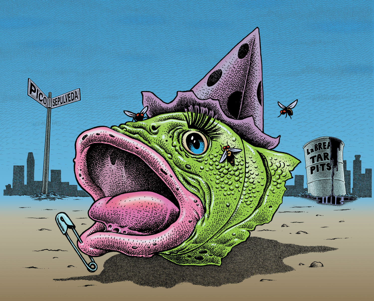 Fish Head/Covered in Punk back cover art  illustrated by Stephen Blickenstaff. © 2018 Caf Muzeck, LLC. All Rights Reserved